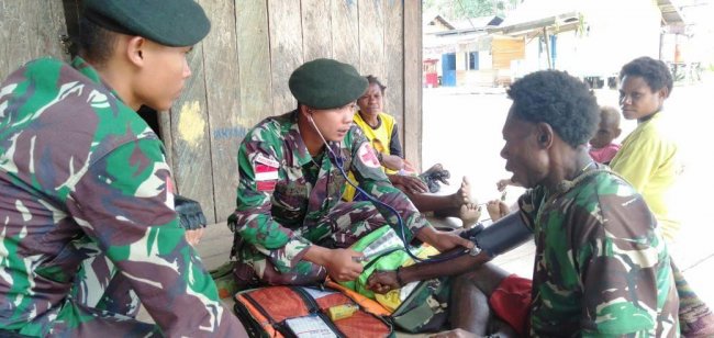 TNI di Perbatasan RI – PNG Kembali Gelar Pengobatan Keliling