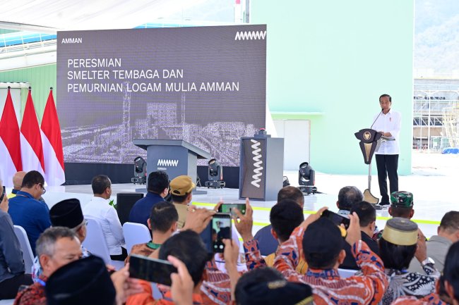 Peresmian Smelter AMNT-Freeport Bukti Adanya Hilirisasi