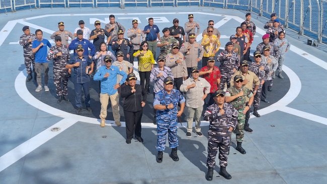 Kodaeral X Jayapura Gelar Coffee Morning dan Joy Sailing di KRI Balongan 908