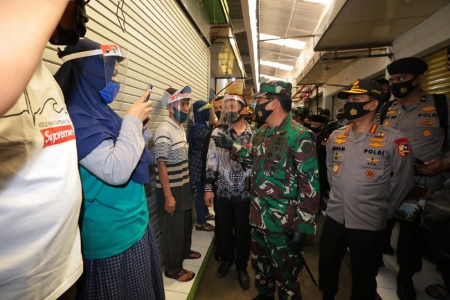 Panglima TNI dan Kapolri Cek Disiplin Protokol Kesehatan di Semarang