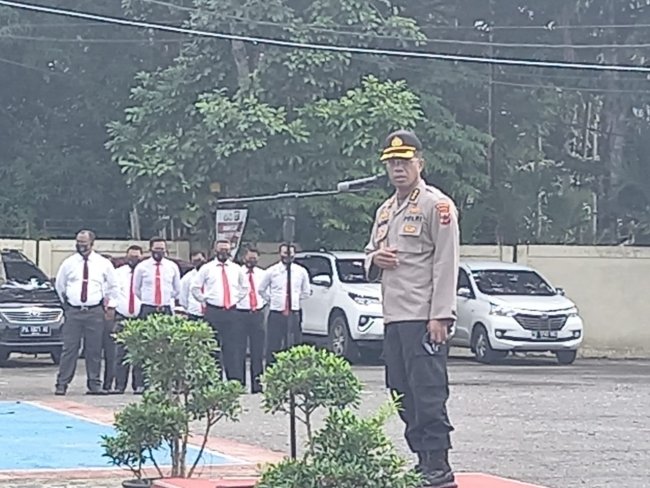 Kabid Tik Polda Papua Pimpin Apel Kesiapan Pengamanan TPS Pilkada 2020 di Kabupaten Nabire