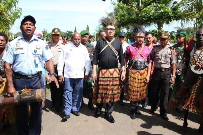 Mendagri Tinjau Kesiapan Pencanangan Gerakan Pembangunan Terpadu Perbatasan di Sota Merauke 