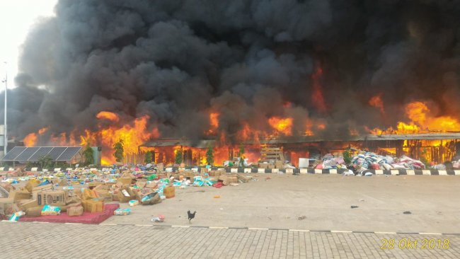 Kios di Pasar Perbatasan  RI-PNG Terbakar