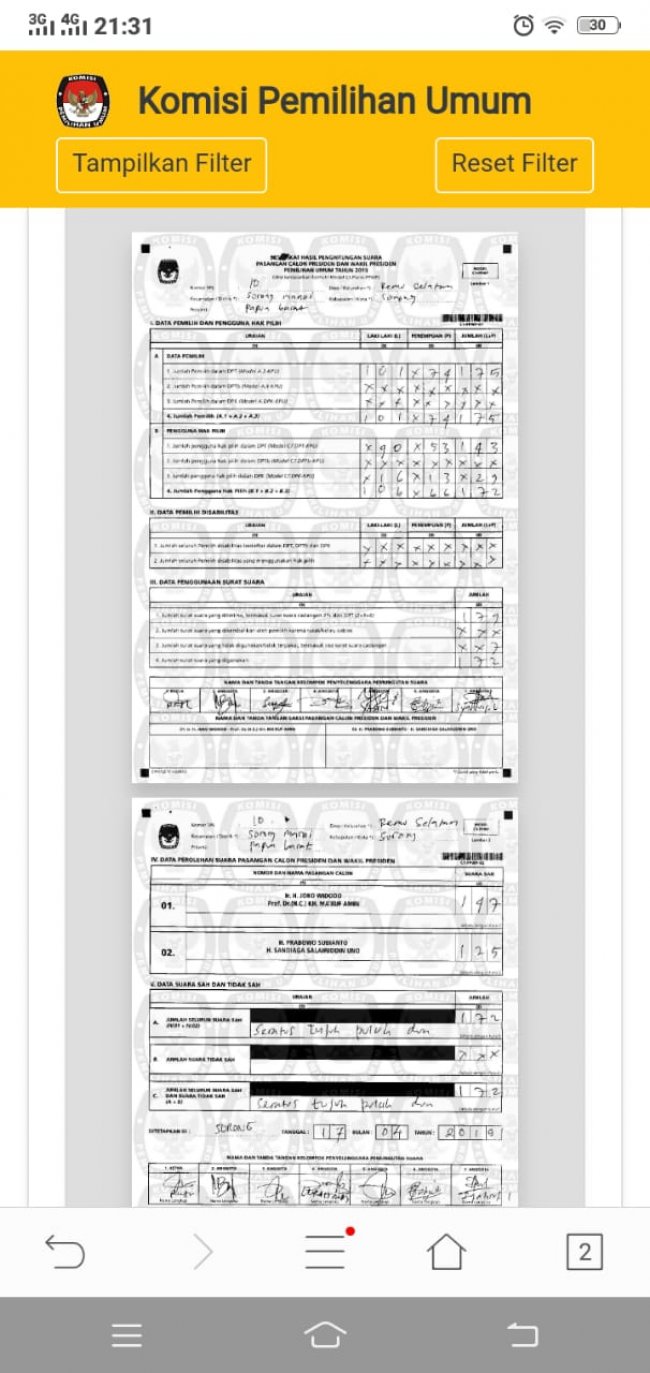 Beda Entri Data Situng KPU Dipertanyakan