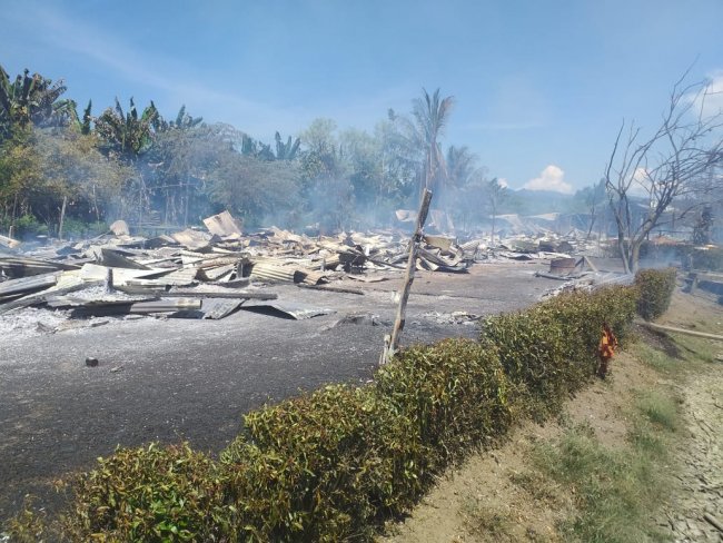 Mess Karyawan PT.Tandan Sawita Papua di Arso Keerom Terbakar