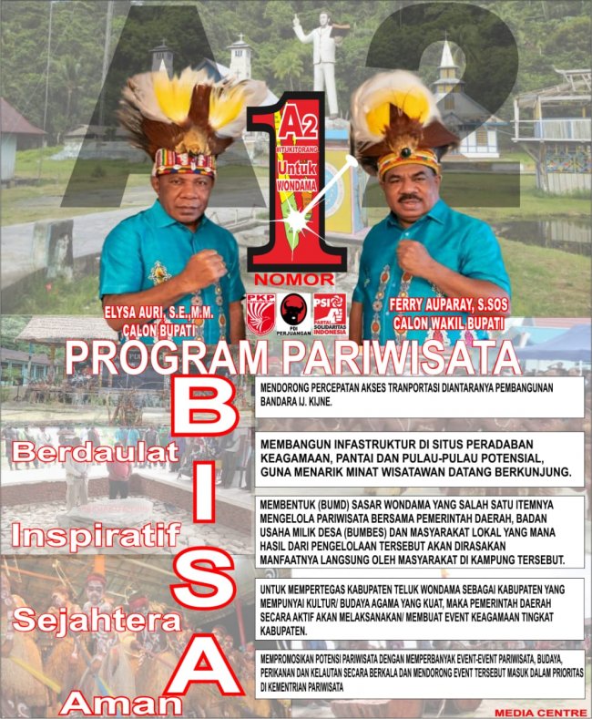Program Unggulan Pasangan Auri-Auparay (A2) ‘BISA’ di Teluk Wondama