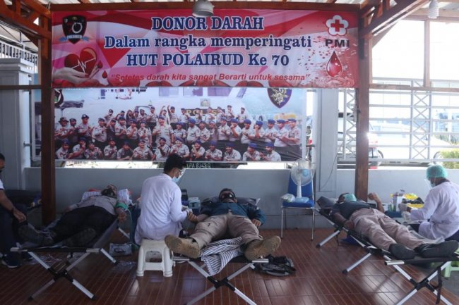 Rayakan Hut ke-70, Dit Polair Polda Papua Gelar Aksi Donor Darah