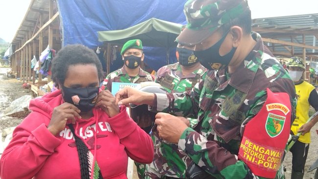 Kodim Jayapura Giatkan Patroli Prokes Covid-19 