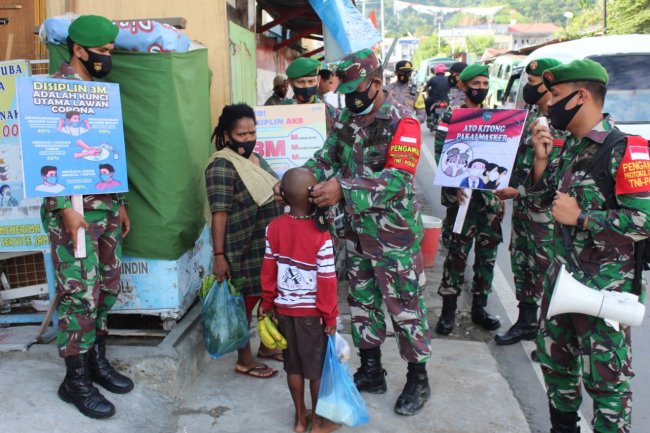 Kodim Jayapura Ajak Masyarakat Kerjasama Lawan Covid