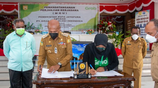 Pemerintah Kota Jayapura Gandeng GrabExpress untuk Pengiriman Dokumen Dukcapil 