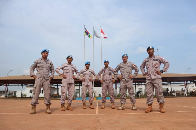 Enam Personel Polda Papua Bertugas di Afrika Tengah