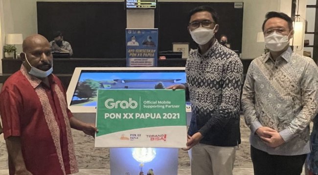 Grab Mitra Resmi Transportasi PON XX Papua 2021