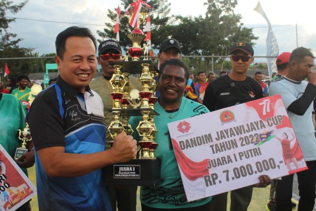 Penutupan Turnamen Volly Dandim Jayawijaya Cup 2022 Diharapkan Munculkan Pemain Berbakat