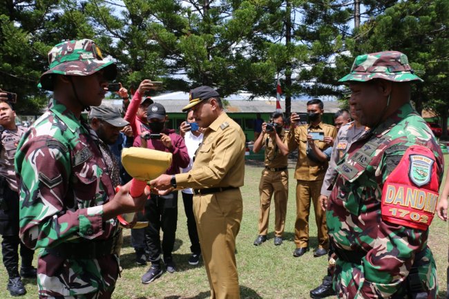 TMMD ke-115 Kodim 1702/Jyw di Distrik Tailarek Resmi Dibuka, Ini Sasaran Fisiknya