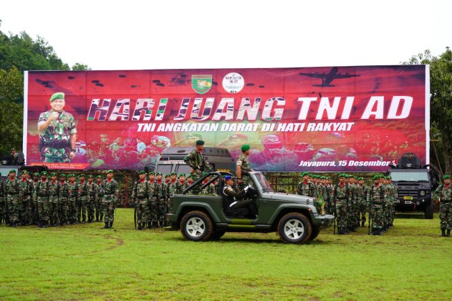 Kodam XVII/Cenderawasih Gelar Upacara dan Syukuran Hari Juang TNI Angkatan Darat ke-77 