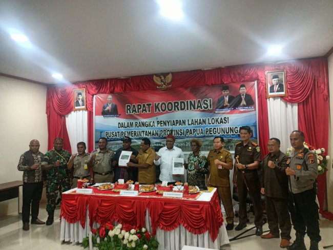Dandim Jayawijaya Hadiri Rakor Penyiapan Lahan Pusat Pemprov Papua Pegunungan
