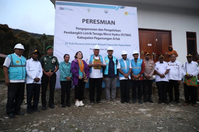 Peresmian PLTMH Anggi, Gubernur Waterpauw: Indonesia Terang, Papua Barat Terang, Pegunungan Arfak Terang