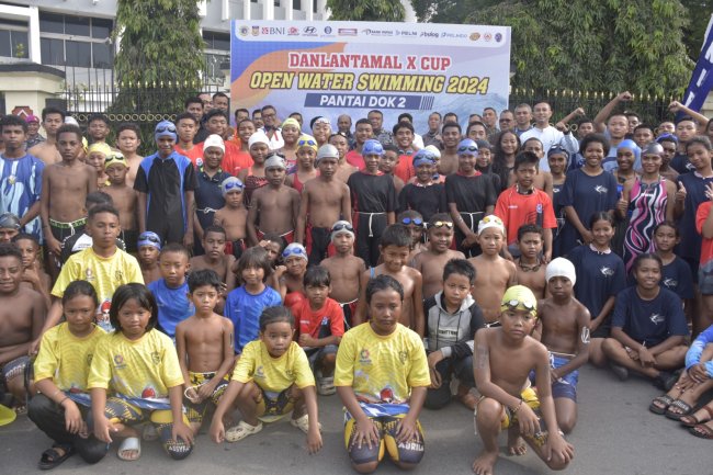 Lantamal X Jayapura Gelar Lomba Renang Laut 2024, Jaring Atlet Muda Papua Berprestasi
