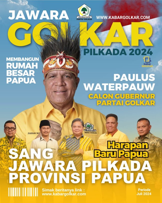 Kehormatan dan Kepercayaan Partai Golkar, Cawagub Toni Wanggai: Membangun Papua Lebih Maju dan Sejahtera