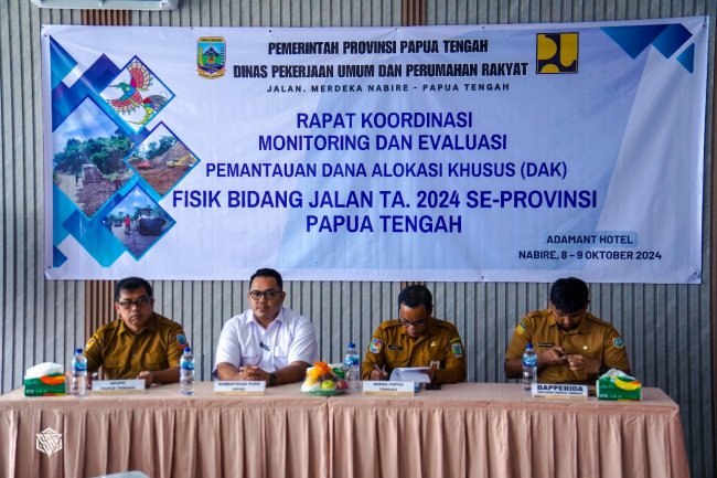 Pemprov Papua Tengah Gelar Rakor Monev DAK Bersama Kementerian PUPR dan Bappenas RI