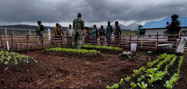 TNI Edukasi Bercocok Tanam di Daerah yang Memiliki Cuaca Ekstrim 