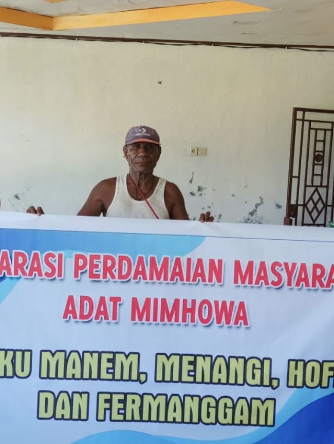 Masyarakat Tapal Batas Nyatakan Sikap Dukung Polda Papua Jaga Kamtibmas Saat Pilkada 