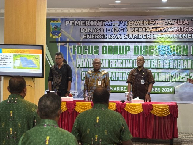 Pemprov Papua Tengah Gelar FGD Penyusunan Rencana Umum Energi Daerah