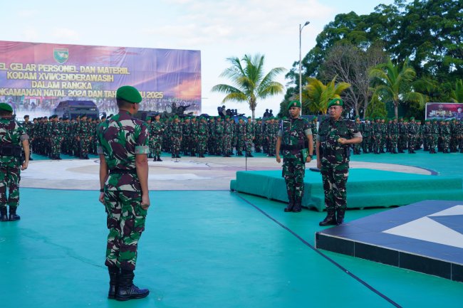 Pimpin Apel Pengamanan Nataru, Ini Pesan Pangdam Cenderawasih kepada Prajurit