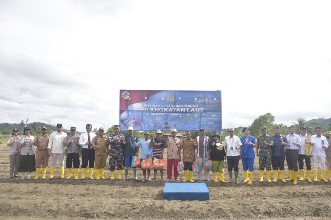 Dukung Ketahanan Pangan, Lantamal X Jayapura Buka Lahan Jagung 25 Hektar di Koya Barat