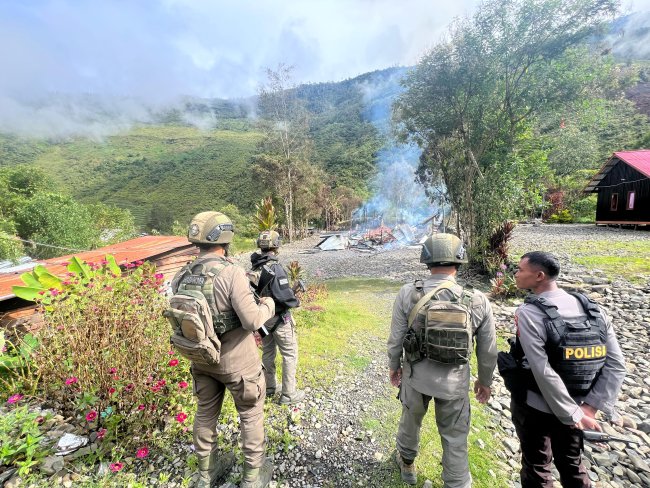 Rumah Kosong di Puncak Jaya Dibakar, Aparat Lakukan Penyelidikan