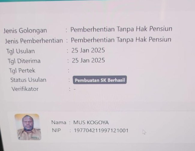 Mahkamah Konstitusi Temukan Bukti Baru: Cawabup Puncak Jaya Mus Kogoya Masih Aktif sebagai ASN Saat Pilkada Mahkamah Konstitusi Temukan Bukti Baru: Cawabup Puncak Jaya Mus Kogoya Masih Aktif sebagai ASN Saat Pilkada