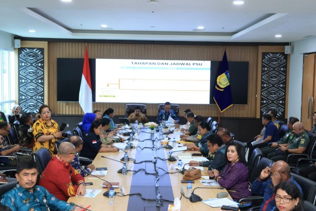Wamendagri Pimpin Rapat Koordinasi PSU dan Enggan Berkomentar DPRP Jalur Otsus Wamendagri Pimpin Rapat Koordinasi PSU dan Enggan Berkomentar DPRP Jalur Otsus