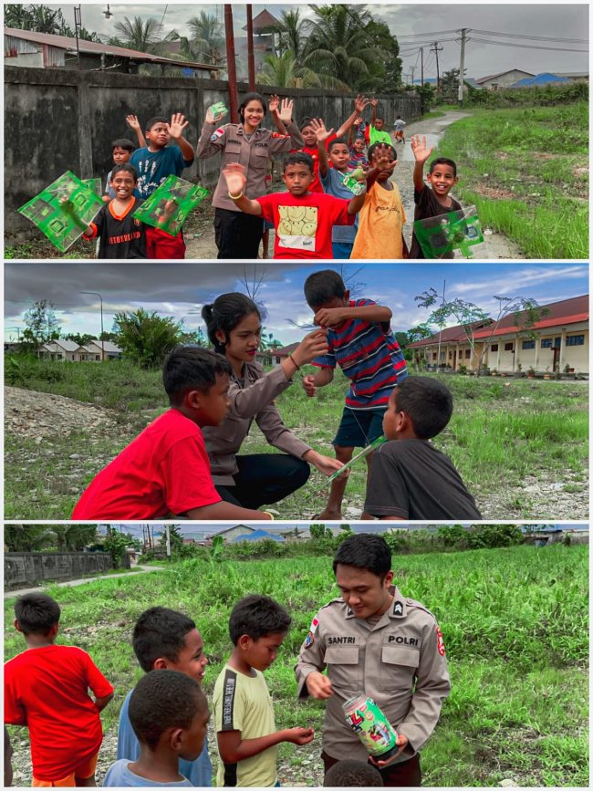 Hangatnya Sore di SD Torsina: Ketika Satgas Damai Cartenz Hadir untuk Anak-anak Mimika Hangatnya Sore di SD Torsina: Ketika Satgas Damai Cartenz Hadir untuk Anak-anak Mimika