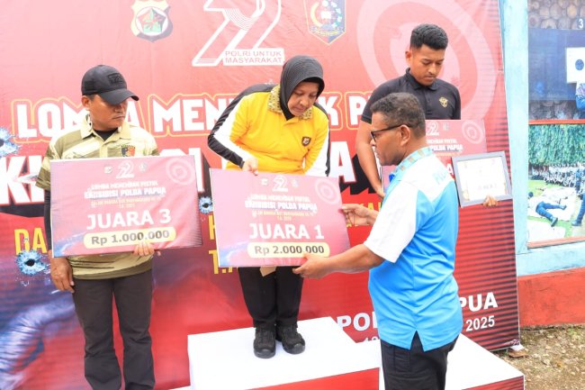 Polda Papua Gelar Lomba Menembak Pistol Ekhsibisi, Sambut Hari Bhayangkara ke-79 Polda Papua Gelar Lomba Menembak Pistol Ekhsibisi, Sambut Hari Bhayangkara ke-79