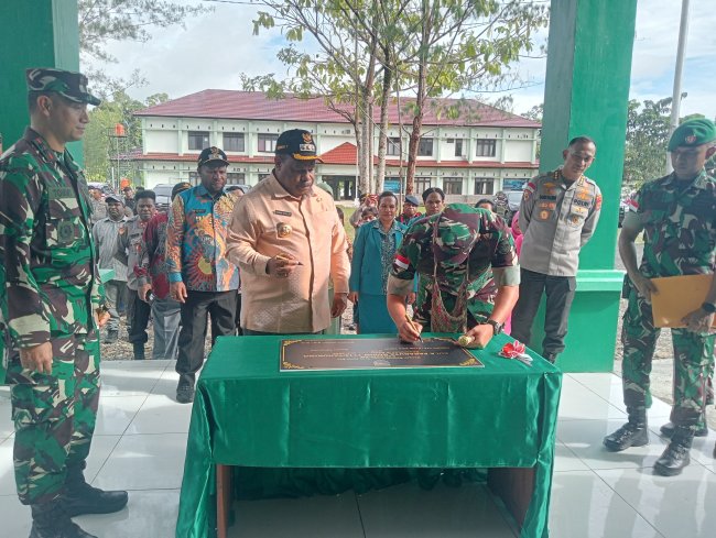 Peresmian Aula Paraduta Kodim 1715/Yahukimo, Simbol Kekuatan Prajurit di Pegunungan Papua