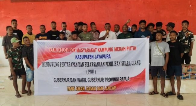 Kelompok Merah Putih Jayapura Dukung PSU Papua yang Aman dan Damai
