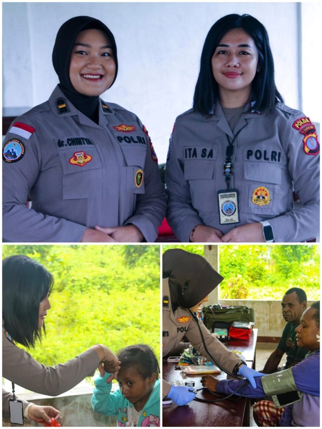 Dari Pantai Timur Papua, Dua Srikandi Polri Hadir Membawa Harapan