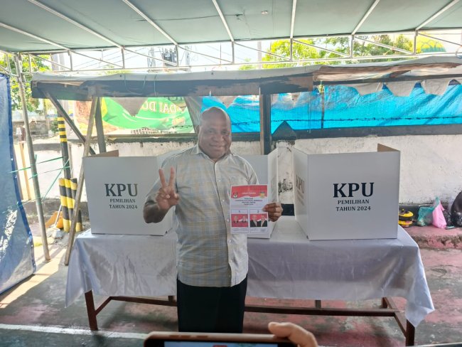 Tinjau Pencoblosan di Sejumlah TPS, Cagub Matius Fakhiri: Mudah mudahan Ini Pertanda Baik