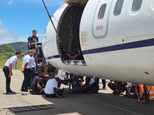 Bawa 41 Penumpang, Pesawat Trigana Air Tergelincir di Bandara Oksibil