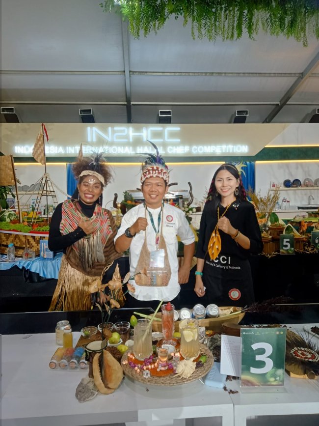 UMKM Papua Juara Indonesia International Halal Chef Competition (IN2HCC) pada ISEF 2025