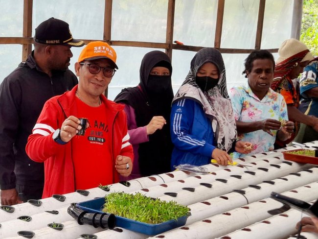 Plh Sekda Risa Siswojo Ajak Masyarakat Puncak Jaya Wujudkan Ketahanan Pangan Lewat Hidroponik Plh Sekda Risa Siswojo Ajak Masyarakat Puncak Jaya Wujudkan Ketahanan Pangan Lewat Hidroponik