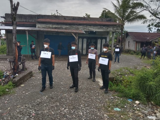 Satgas Ops Damai Cartenz dan Polres Yahukimo Olah TKP Kasus Penganiayaan Berat Dua Warga Sipil