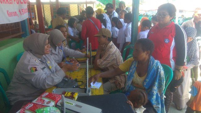 Polda Papua Gelar Pengobatan Gratis di Keerom