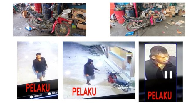 Pencuri Motor Terekam CCTV, Korban Lapor dan Serahkan  Rekaman Pencurian ke Polisi