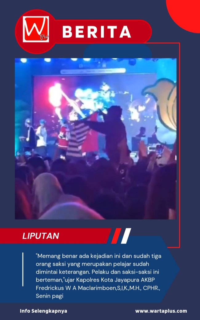 Bendera Bintang Kejora di Festival Cenderawasih II, Kapolres: Pelaku Melarikan Diri dan Sedang Dicari Bendera Bintang Kejora di Festival Cenderawasih II, Kapolres: Pelaku Melarikan Diri dan Sedang Dicari