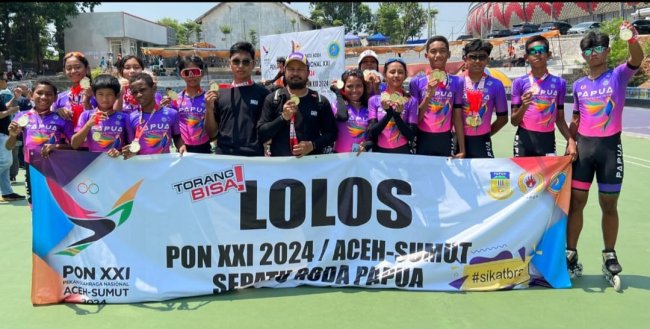 Papua Juara Umum Sepatu Roda Babak Kualifikasi PON XXI, Semua Altet Sumbang Medali 