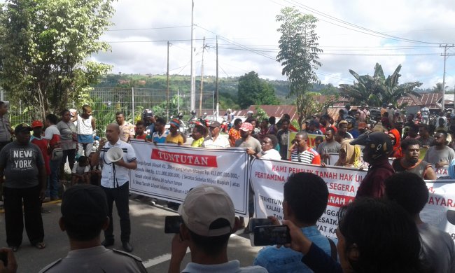 Pemilik Hak Ulayat Demo Pertamina Manokwari