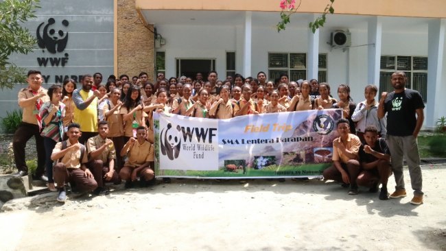 Puluhan Siswa SMA Lantera Harapan 'BERDISKO 'Dengan WWF Papua