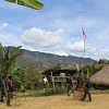 Meriahkan Hut ke-77 RI, Satgas Yonif 203/AK Kibarkan Merah Putih di Lanny Jaya