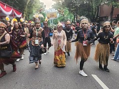 Pj Ketua TP-PKK Puncak Jaya Hadiri Puncak Perayaan Hut Dekranas dan HKG di Solo